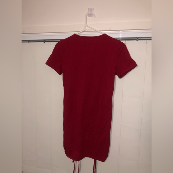 Red Mini Dress with Strings - Picture 3 of 4